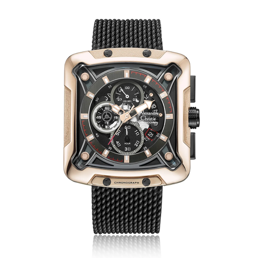 Alexandre Christie Black Men's Chronograph Watch 3030MCBCABA