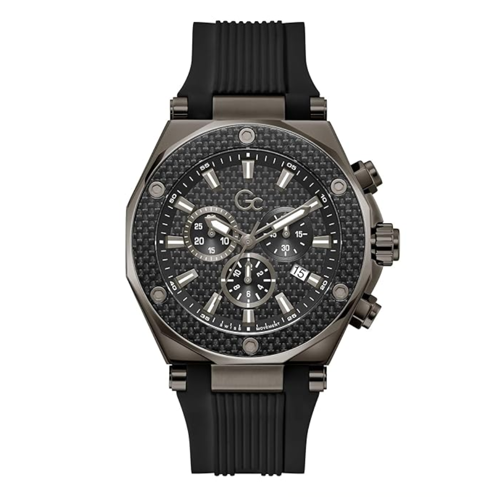 G.C. Round 44mm Black Dial Analog Black Men Watch Z18009G2