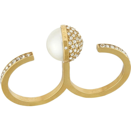 GUESS Steel Gold Plated Ring UBR04453YG54