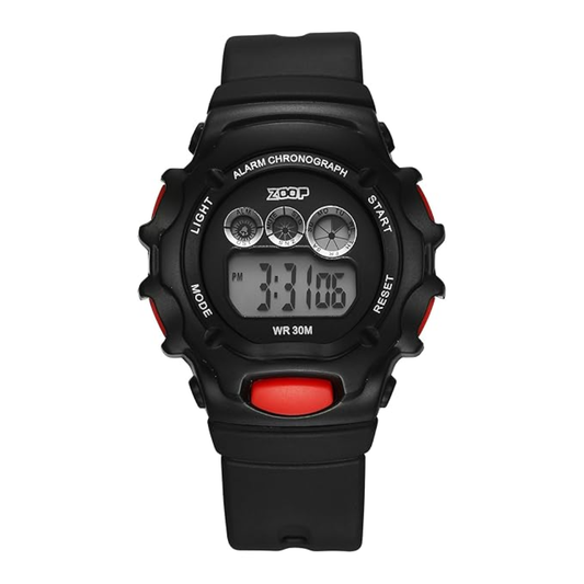 Zoop Digital Watch with Digital Dial & Black Strap for Boys Kids 26035PP05W