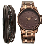 Fastrack Pulse Brown Dial Quartz Analog Watch for Guys 3314QM02