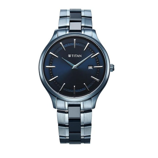 Titan Slim Ceramic Fusion Blue Men's Watch 90142QD01