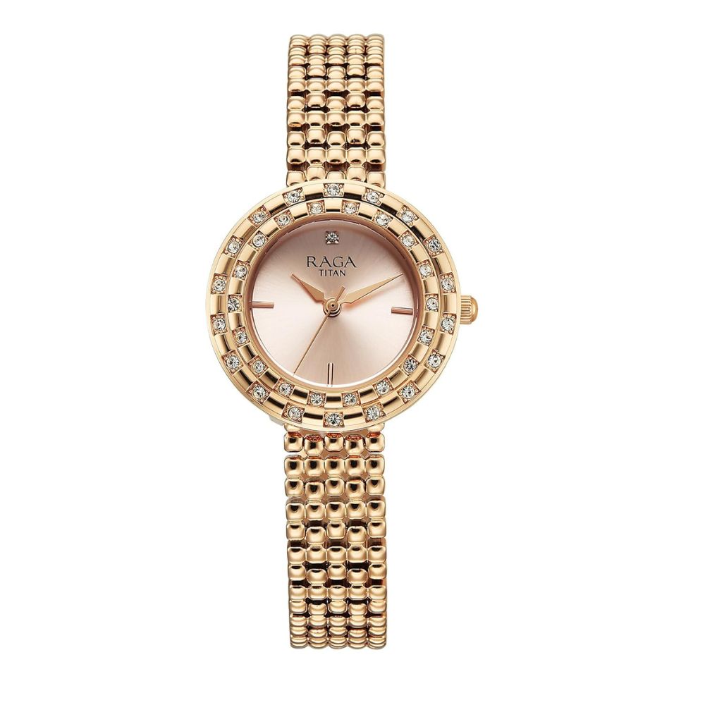 Titan Raga Showstopper Rose Gold Women's Watch 95350WM01