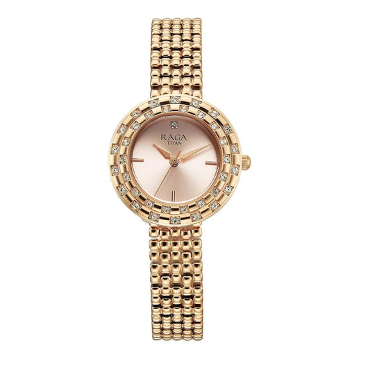 Titan Raga Showstopper Rose Gold Women's Watch 95350WM01