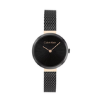 Calvin Klein Minimalistic T-Bar Black Dial Women's Analog Mesh Watch 25200084