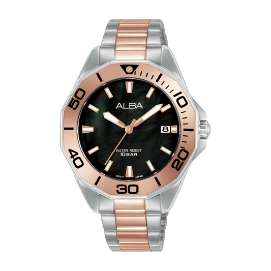 ALBA Active Black Dial Men's Watch AG8P19X1