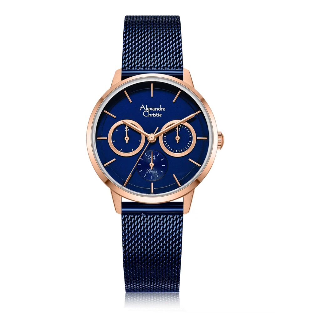 Alexandre Christie Multi-Function Blue Women's Watch 2682BFBURBU
