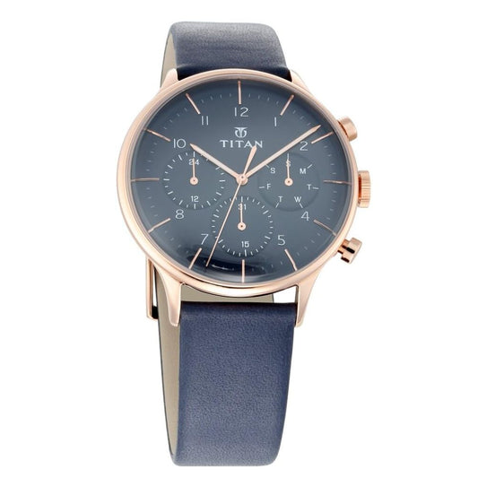 Titan Light Leathers Blue Men's Watch 90102WL02