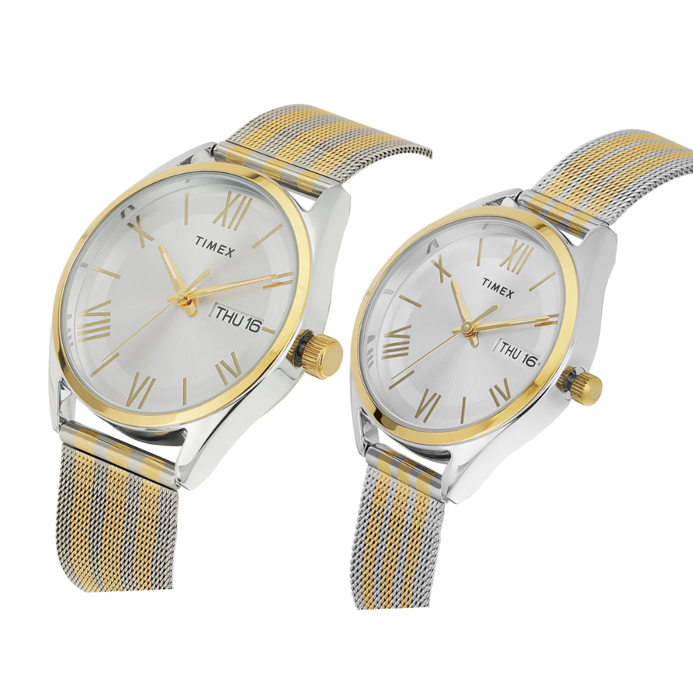 TIMEX Trendline Silver Pair Analog Watch TW00PR352