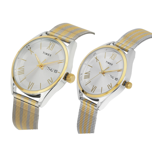 TIMEX Trendline Silver Pair Analog Watch TW00PR352