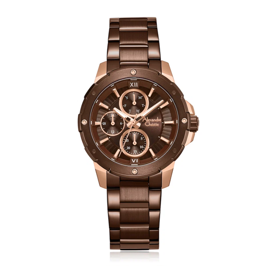 Alexandre Christie Brown Women's Watch 6410BFBROBO2