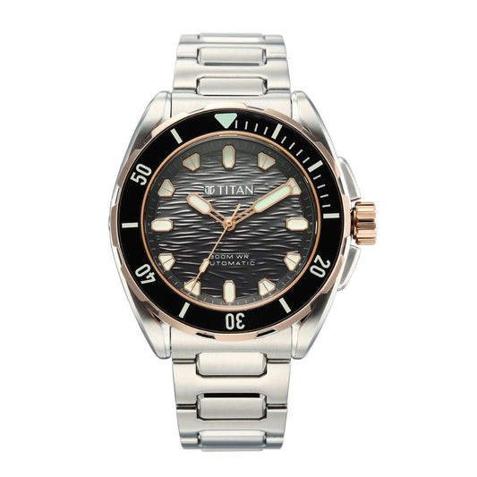 Titan Zero Hour Diver's Black Men's Watch 10069KM02