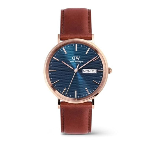 Daniel Wellington Classic Extension Analogue Blue & Brown Men's Watch DW00100830K