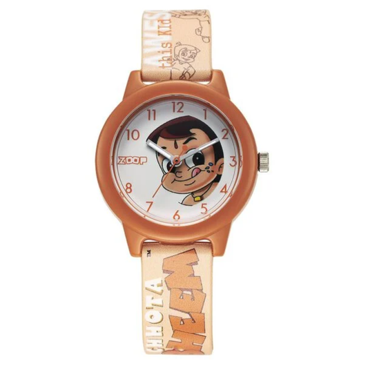 Zoop Chhota Bheem White Dial Multicoloured Strap Boys Girls Kids Analog Watch 16042PP03