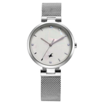 Fastrack Stunners X Mother Of Pearl Dial Stainless Steel Strap Watch For Girls 68049SM01