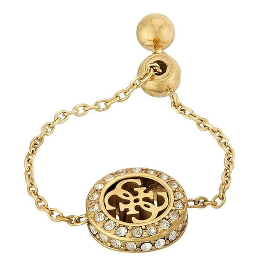 GUESS 4G Crush Gold-Plated Women's Ring UBR04158YG