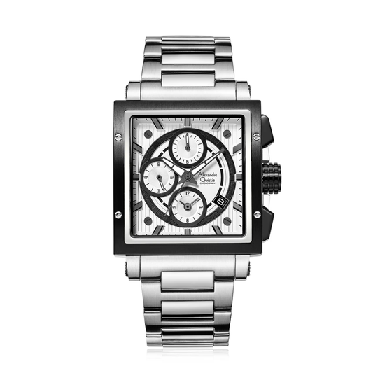 Alexandre Christie Chronograph White Men's Watch 6182GCBTBSL
