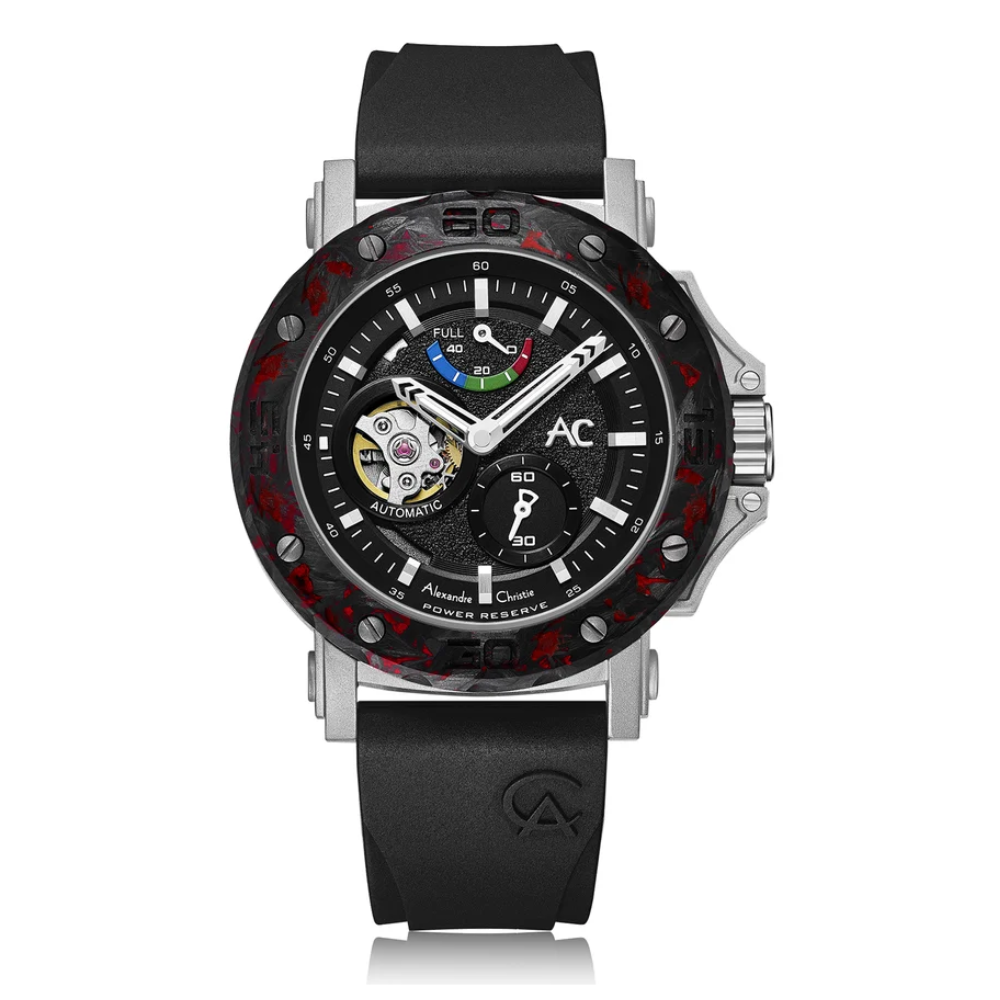 Alexandre Christie Power Reserve Black Men's Watch 9205MPRTTBARE