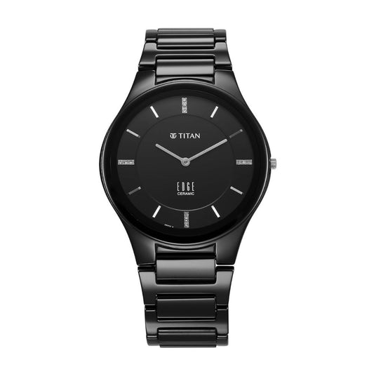 Titan Edge Ceramic Black Men's Watch 1696NC12