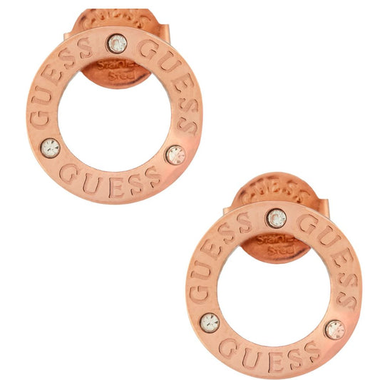 GUESS Circle Lights Rose Gold-Plated Women's Earrings UBE03173RG