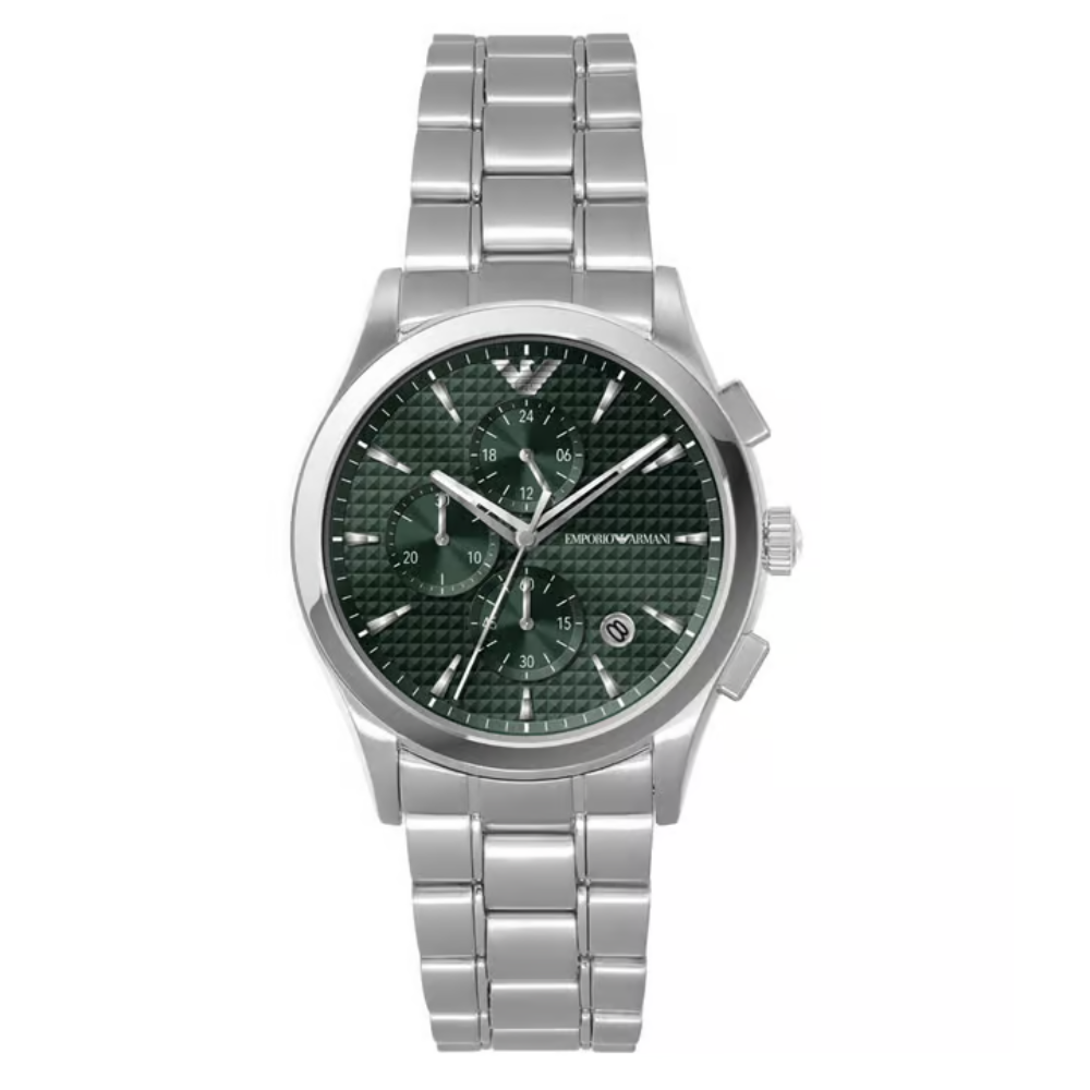 Emporio Armani Paolo Men's Green Dial Chronograph Watch AR11529