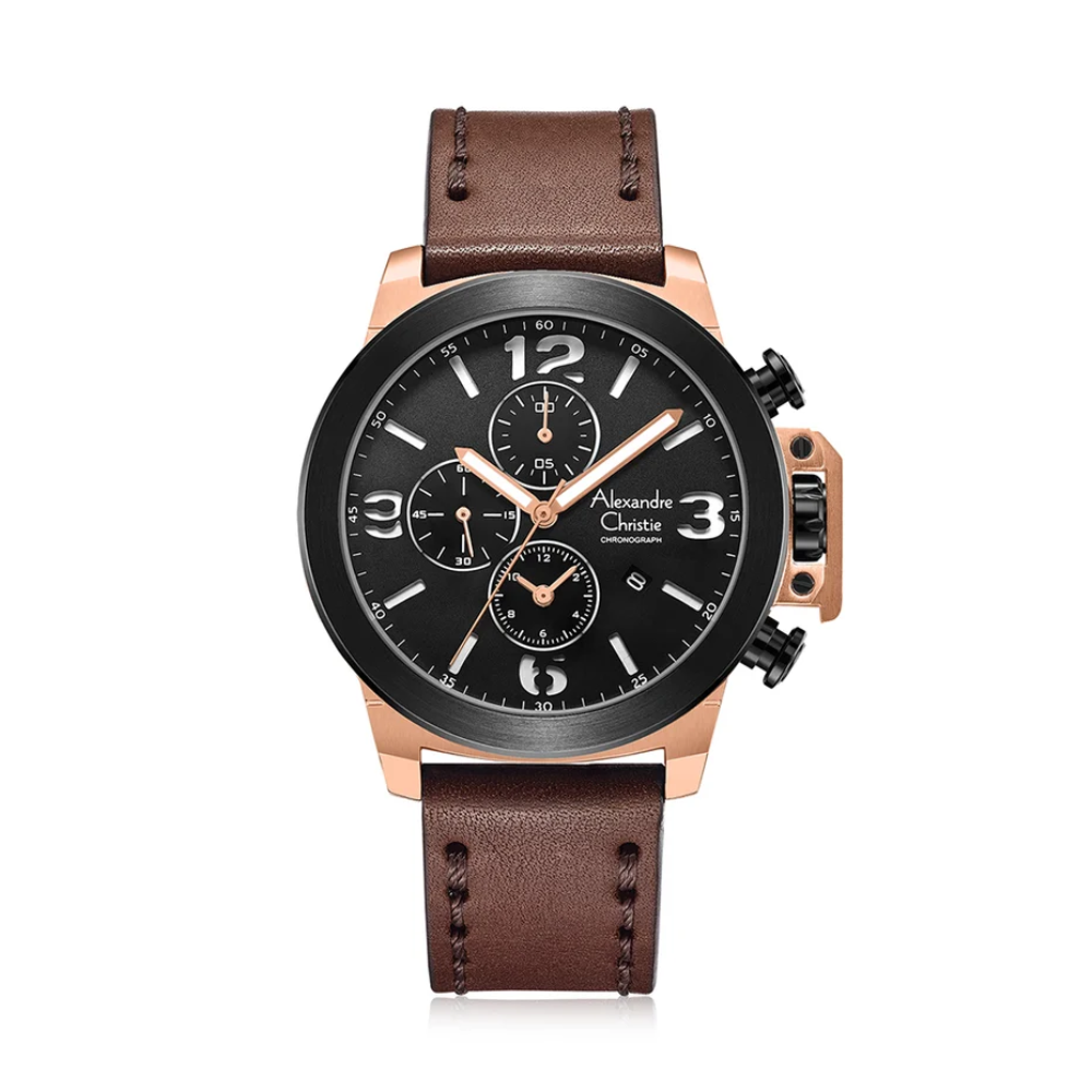 Alexandre Christie Chronograph Black Men's Watch 6280GCLBRBA