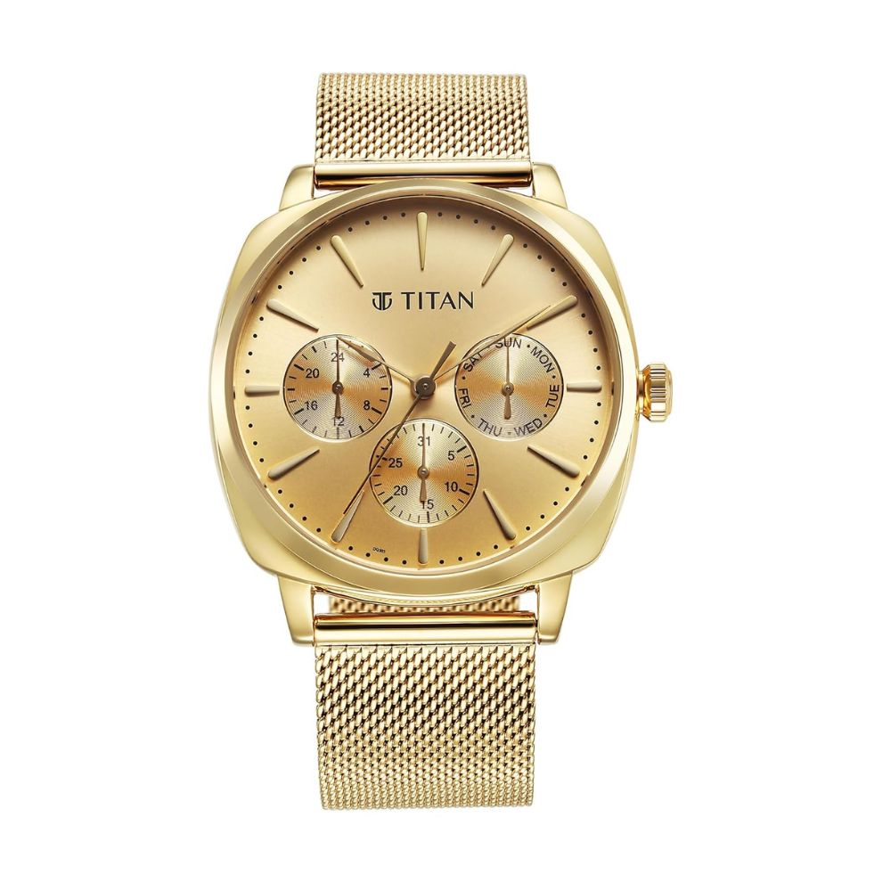 Titan Classique Suave Golden Men's Watch 90189YM02