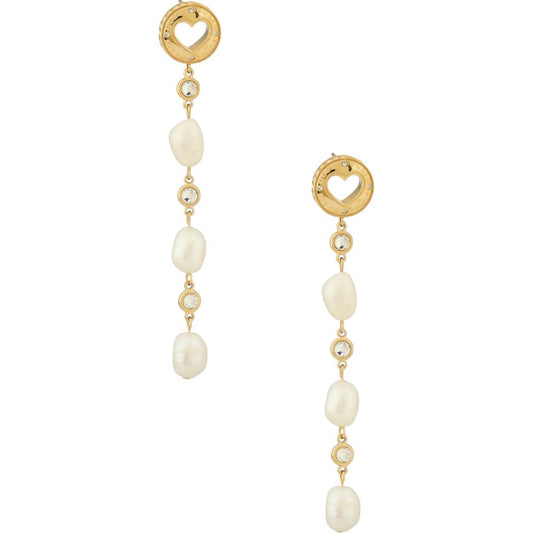 GUESS Rolling Hearts Gold-Plated Women's Earrings UBE03340YG