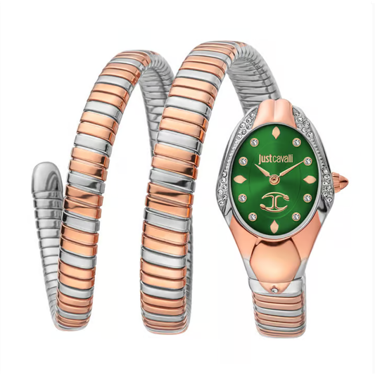 Just Cavalli Serpente Nobile Green Dial Women's Watch JC1L185M0085