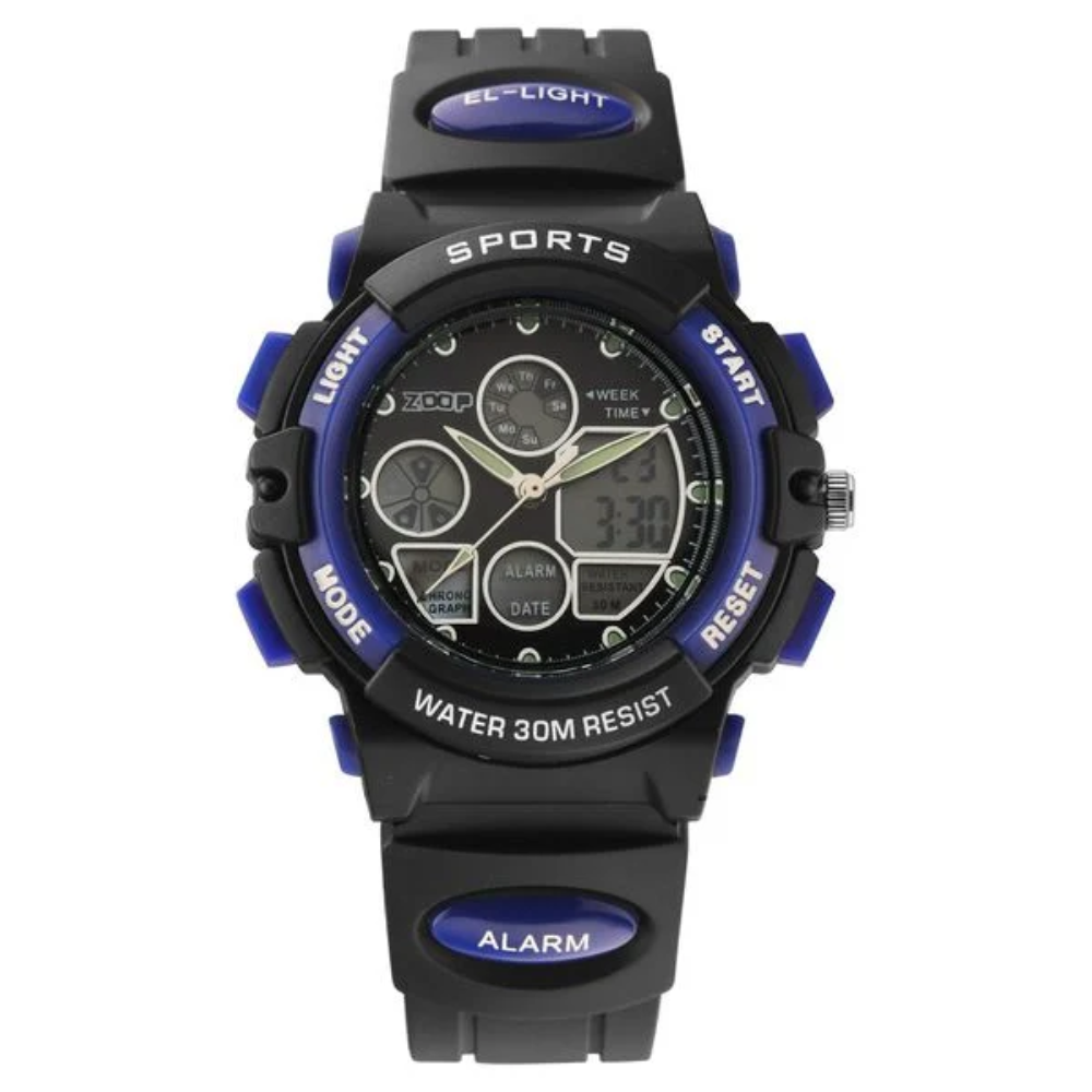 Zoop Black Dial Black Strap Boys Kids Analog Digital Watch NT16033PP02