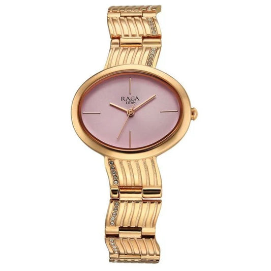 Titan Raga Glimmers Pink Dial Women's Watch 95362WM01