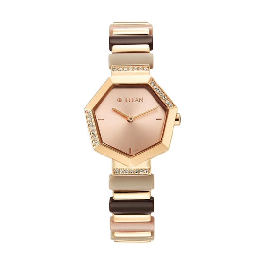 Titan RoseGold Glitz Women's Watch 95207WD01