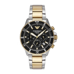 Emporio Armani World Explorer Men's Solar Black Dial Chronograph Watch AR11680