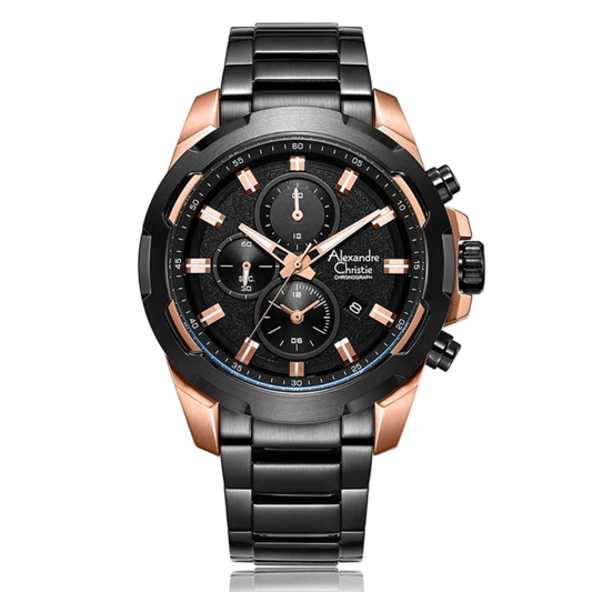 Alexandre Christie Chronograph Black Men's Watch 6523MCBBRBA