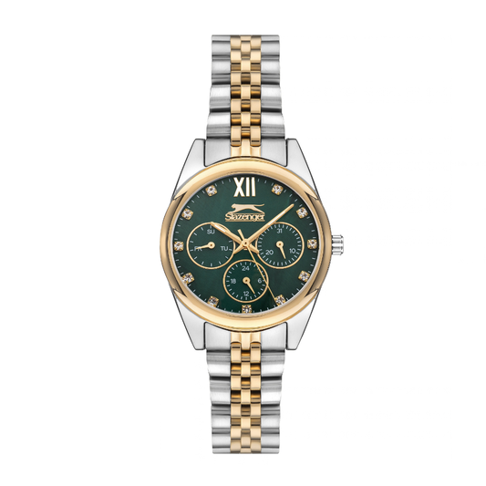 Slazenger Multifunction Green Dial Women's Watch SL.09.1990.4.05