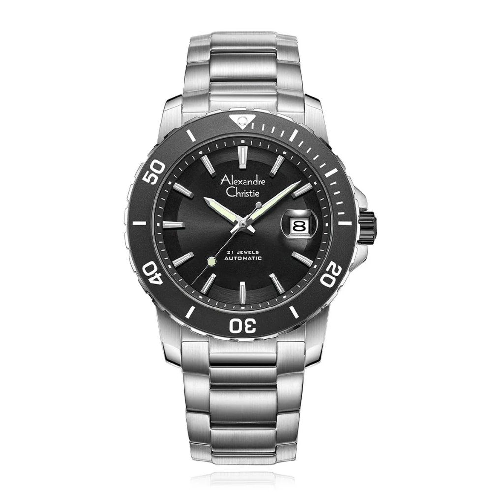 Alexandre Christie Classic Automatic Silver Men's Watch 6141MABTBBA