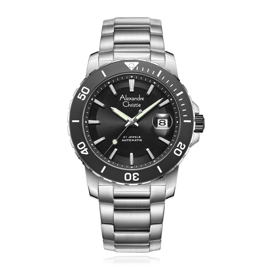 Alexandre Christie Classic Automatic Silver Men's Watch 6141MABTBBA