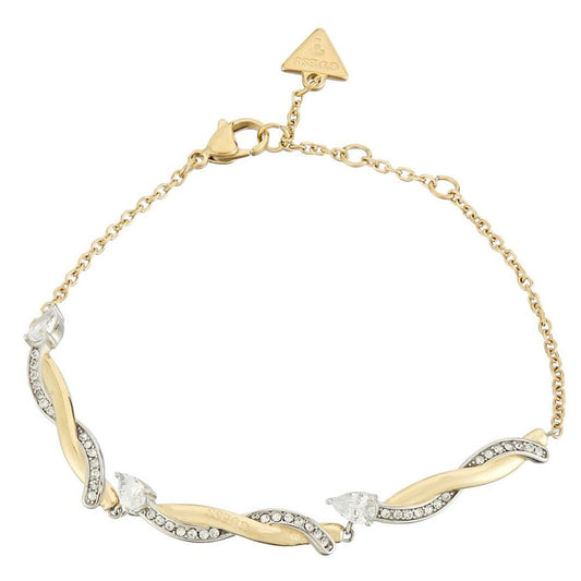 GUESS Stainless Steel Gold & Silver Plated Gold Silver Women's Bracelet UBB05062YGRHL