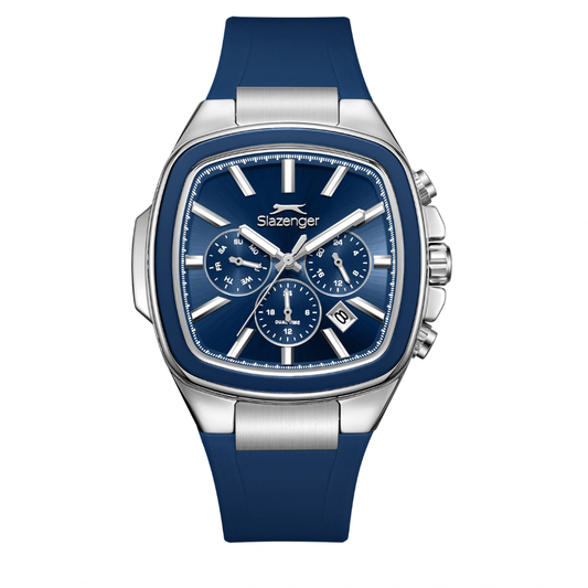 Slazenger Navy Blue Dial Men's Silicone Strap Watch SL.09.2643.2.397