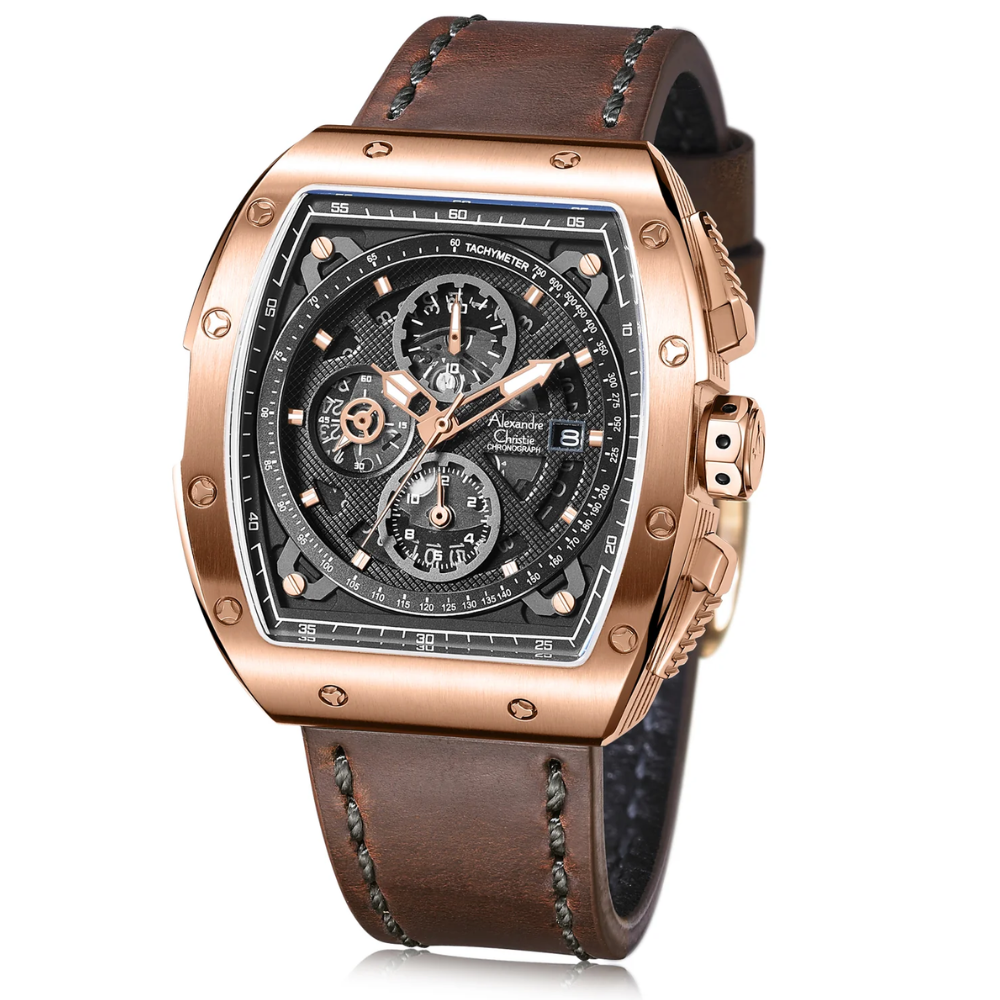 Alexandre Christie Chronograph Brown Men's Watch 6411MCLRGBA
