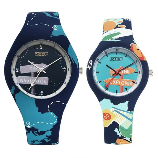 Zoop Parent Child Analogue Blue Dial Multicoloured Strap Watch Kids 2603116041PP02W