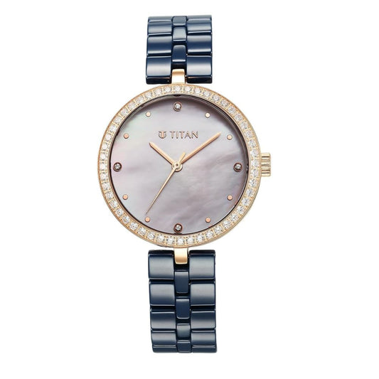 Titan Ceramics Blue Women's Watch 95215KC03