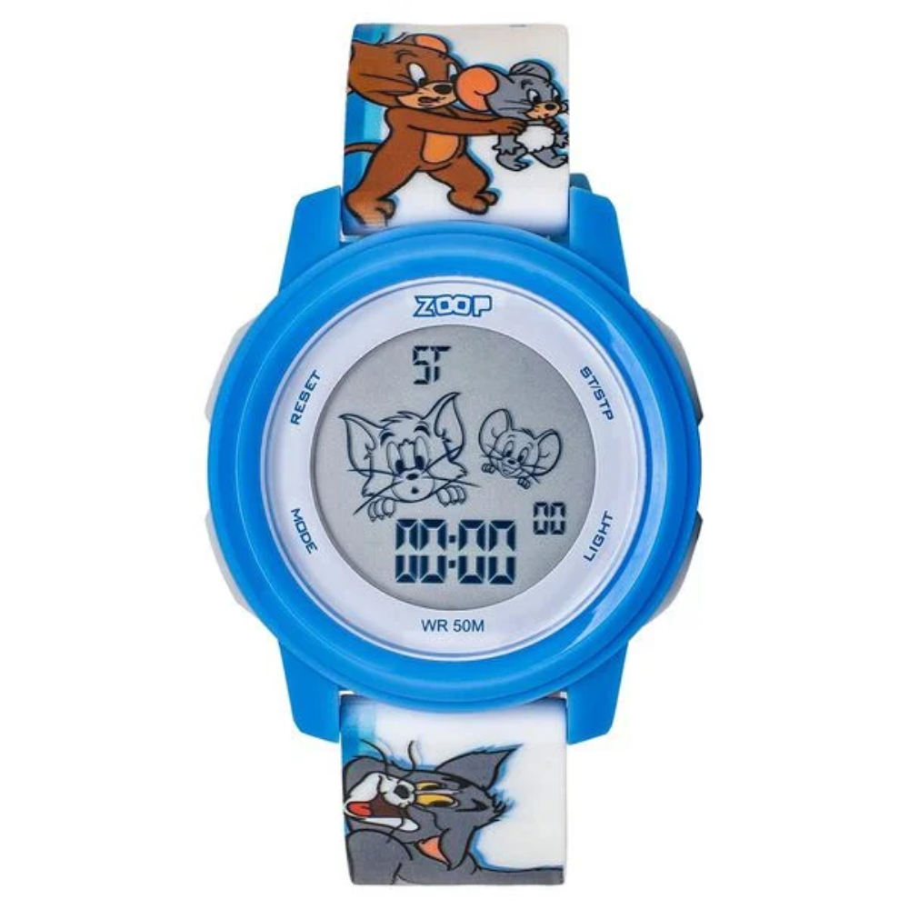 Zoop Tom & Jerry Blue Digital Watch For Boys And Girls 16043PP04