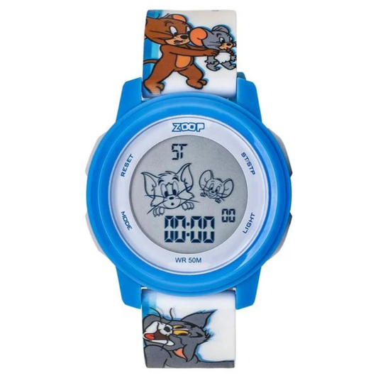 Zoop Tom & Jerry Blue Digital Watch For Boys And Girls 16043PP04