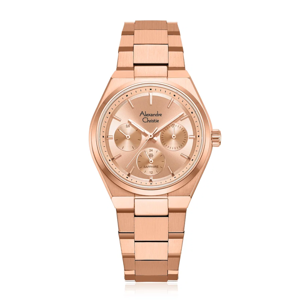 ALEXANDRE CHRISTIE Classic Rose Gold Women's Watch 8697BFBRGLN