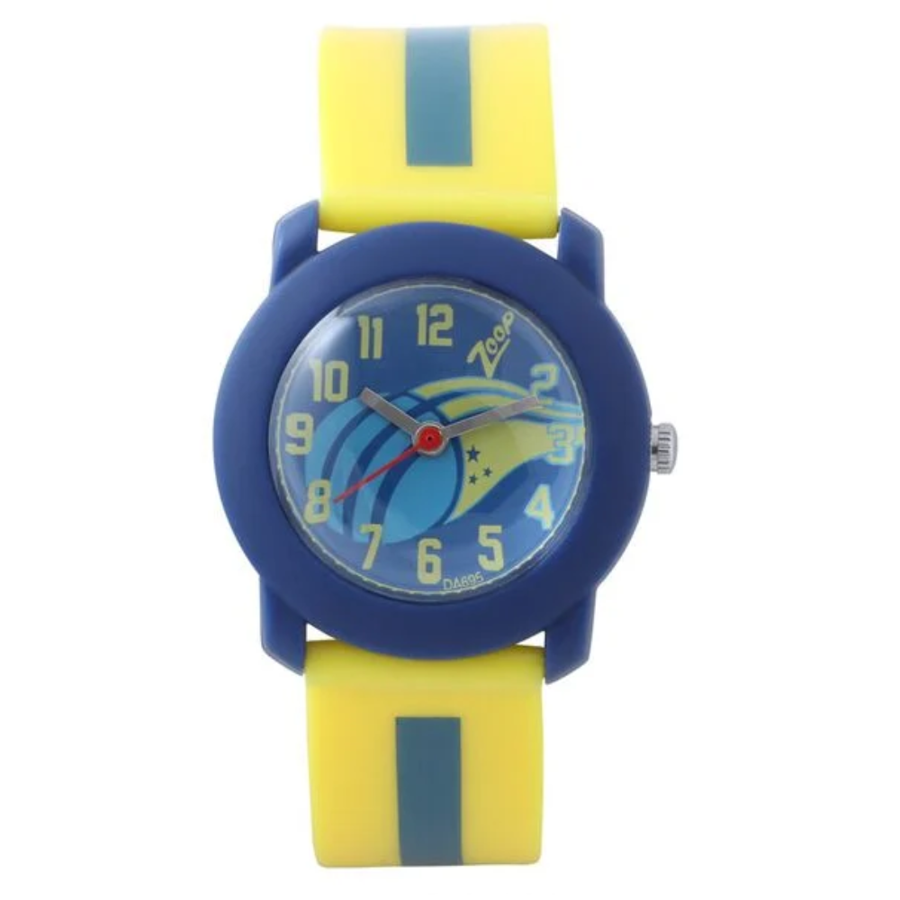 Zoop Analog Blue Dial Yellow Strap Boys Girls Kids Analog Watch 3025PP13