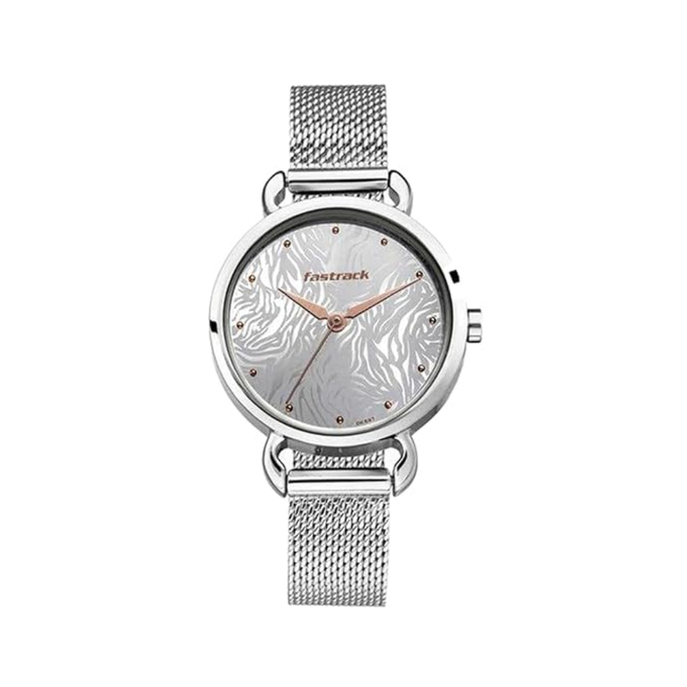 Fastrack Animal Print Analog Silver Dial Women's Watch 6221SM01