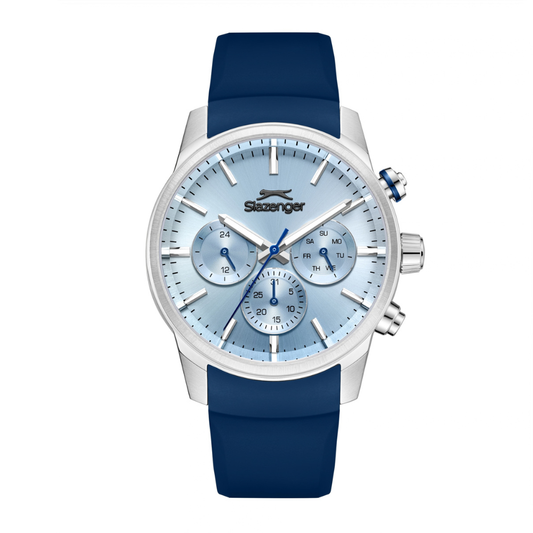Slazenger Multifunction Silicone Strap Blue Dial Men's Watch SL.09.2535.2.06