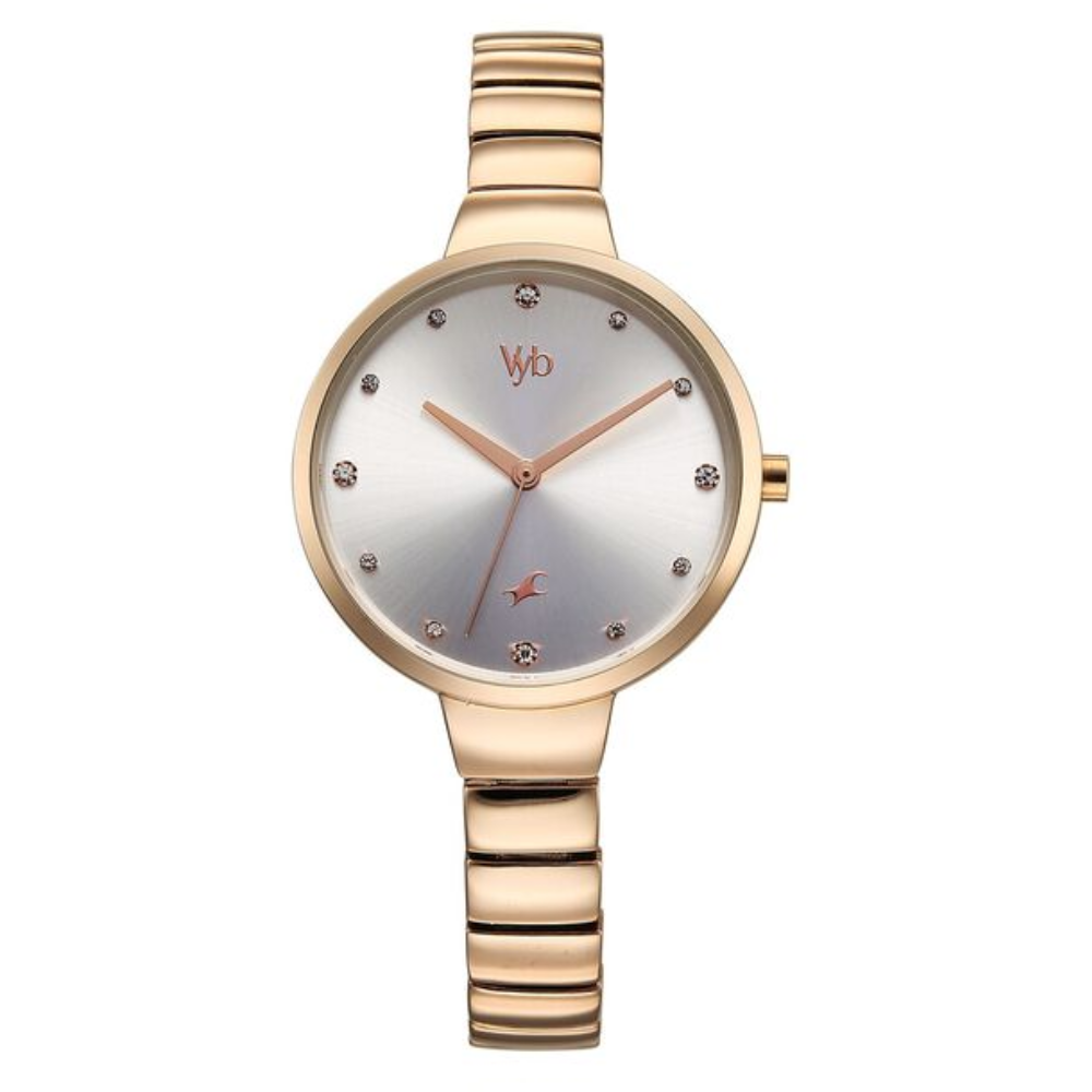 Fastrack Vyb Enigma Silver Dial Girls' Watch FV60074WM01