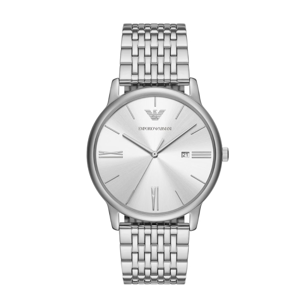Emporio Armani Minimalist Men's Quartz White Dial Analog Watch AR11599